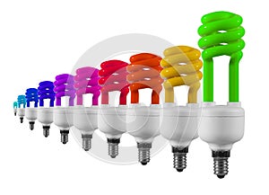 Multicolour light bulbs photo
